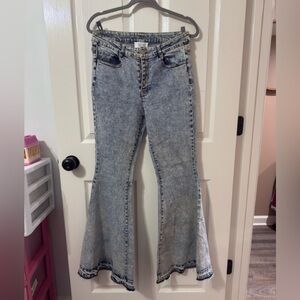 Peach Love California Blue Flare Jeans